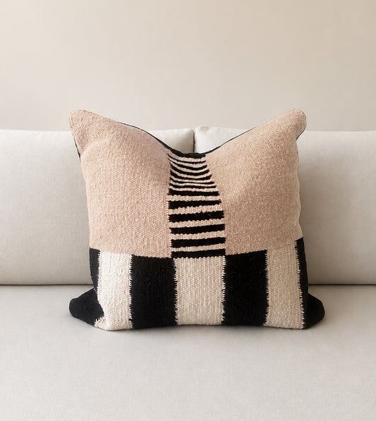 Ecru Woven Pillow